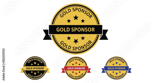 Premium gold sponsor badge logo perfect for recognition branding