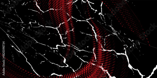 Red black brush stroke pattern car sticker abstract banner sporty lines red black color combination brush stroke pattern grunge motorsport racing design, Eps 10.