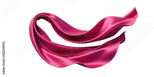 Flowing pink silk fabric with smooth curves