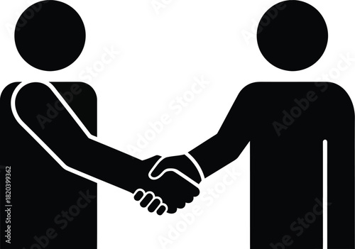 Business handshake agreement partnership deal icon vector illustration eps silhouette