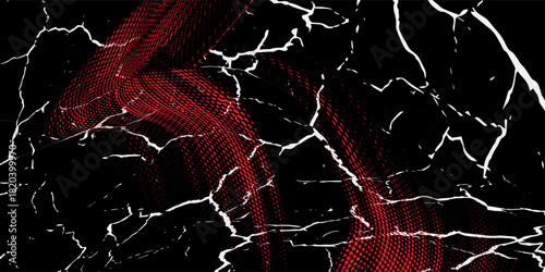 Red black brush stroke pattern car sticker abstract banner sporty lines red black color combination brush stroke pattern grunge motorsport racing design, Eps 10, Modern.