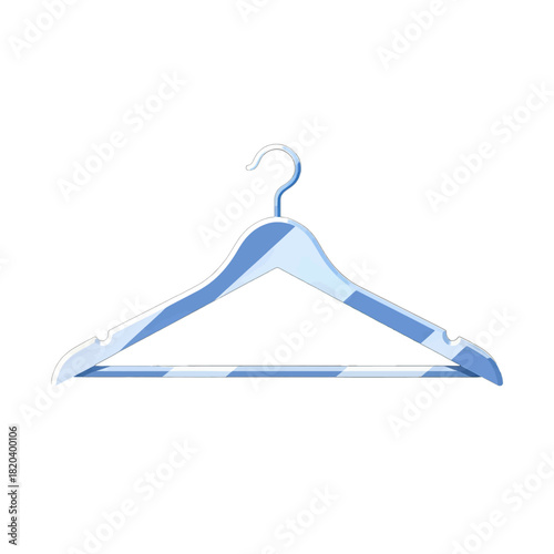 Minimalist Blue and White Wooden Clothes Hanger