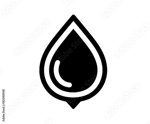 Minimalist Black and White Leaf Outline Design