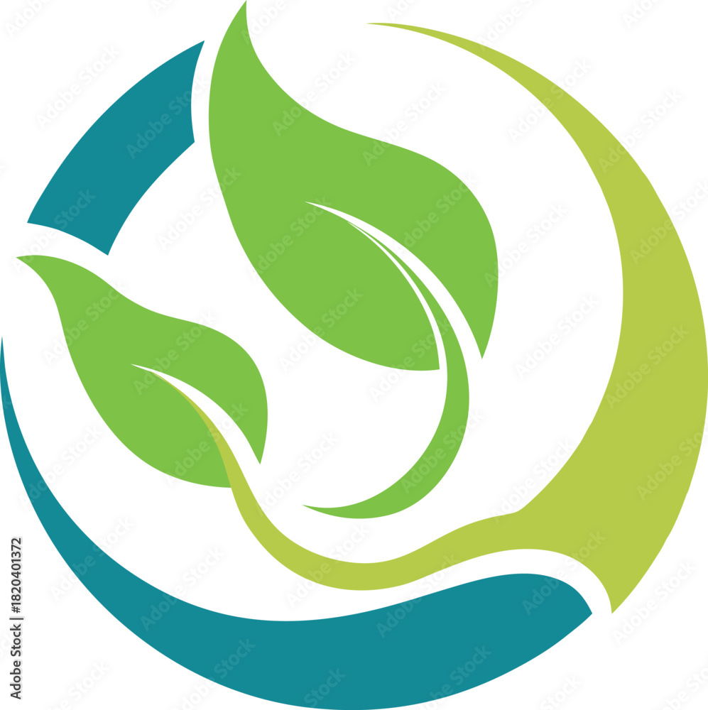 Fototapeta premium Natural Brand Logo Eco Friendly.