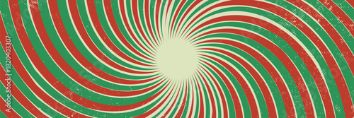 Vintage red green grunge retro circus lights background with festive swirls. Vector illustration