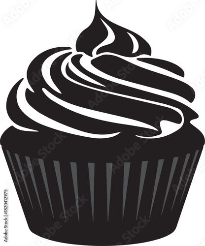 vector illustration of a cupcake