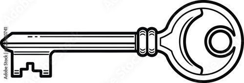 Download free vector vintage key illustration security access design art eps silhouette