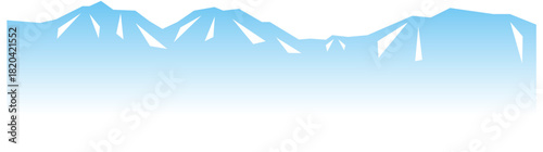 単純な線で描いたアルプスの山