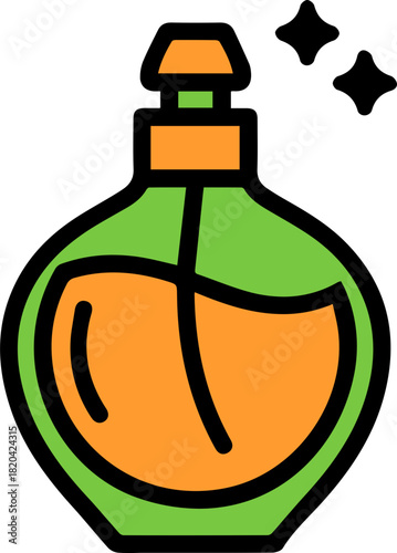 Elegant perfume bottle for beauty product branding