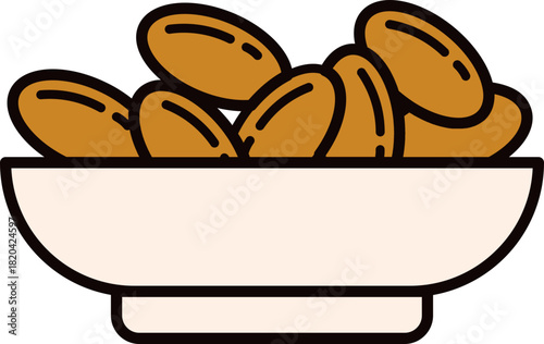 Delicious dates in a bowl for healthy snacking