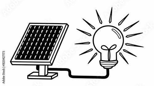 Harnessing solar power for brilliant ideas an illustration of clean sustainable energy solutions