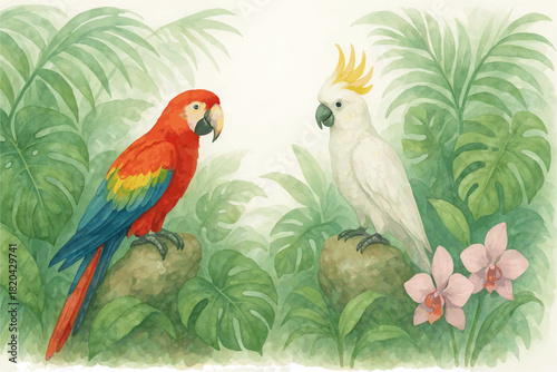 Frame Jungle Watercolor