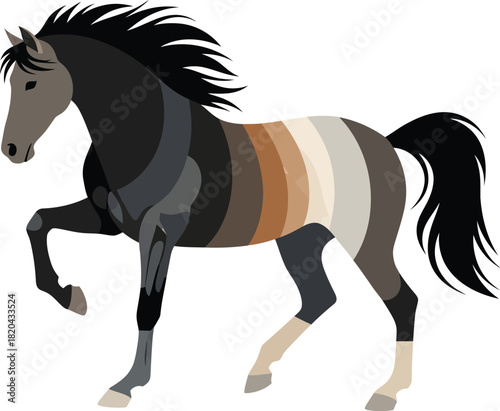 Horse illustration equine animal art vector graphic design pony stallion eps silhouette