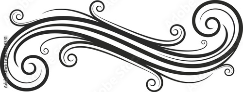 Download black swirl flourish vector decorative design element image eps silhouette