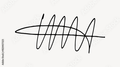 Minimal black doodle, collage element vector