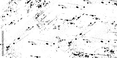 White and black ink splatter grunge dust particle and dust grain texture. grunge texture with scratches and cracks paint wall texture. dust overlay distress grain with scratch grunge urban background.