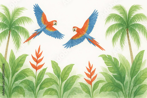 Frame Jungle Watercolor