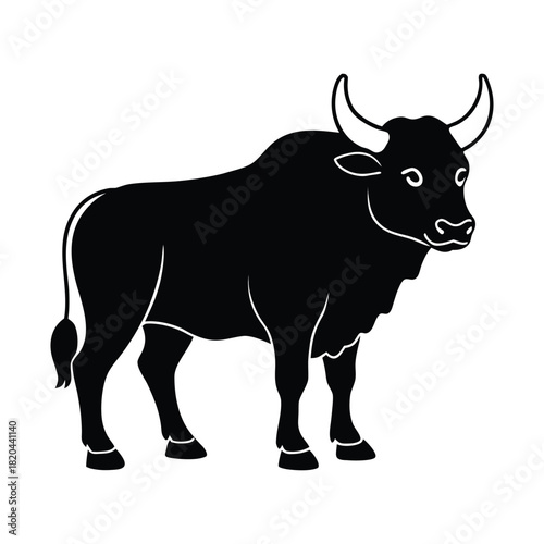 Bull silhouette graphic