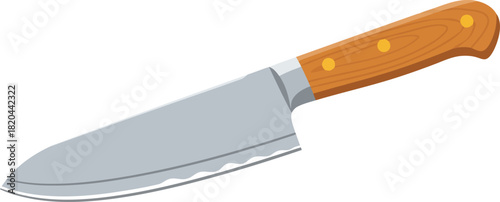 Chef knife vector illustration for kitchen & culinary design