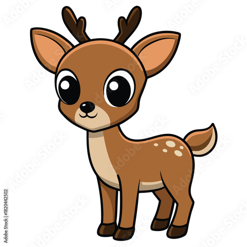 Deer fawn cartoon illustration