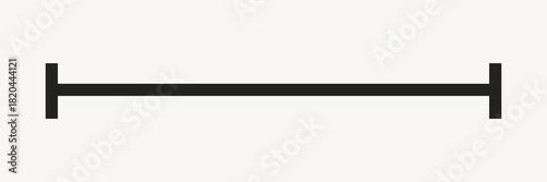 Black divider, line graphic vector