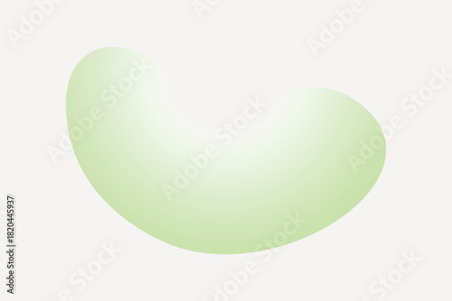 Abstract green shape, gradient clipart vector