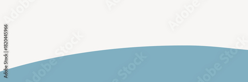 Blue curved border collage element vector