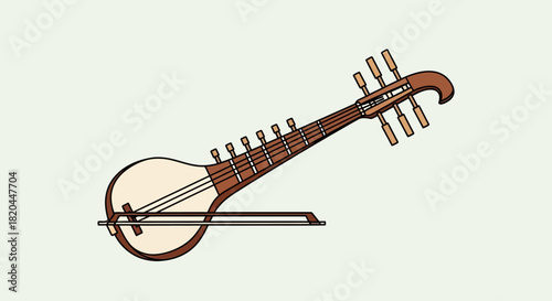 Silhouette of a devilish figure with horns and clawed hands, adorned with flame-like patterns.