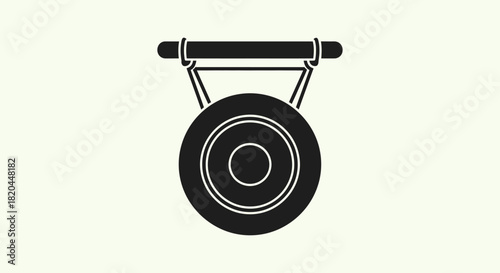 Silhouette of a devilish figure with horns and clawed hands, adorned with flame-like patterns.