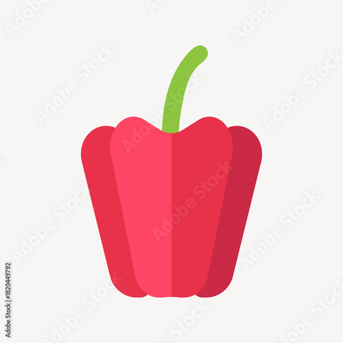 Red bell pepper, vegetable & cooking vector