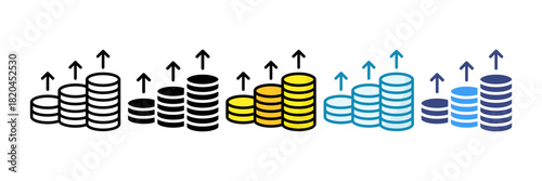 Investment Chart Icon Set Multiple Style Collection