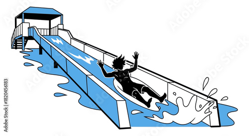 Waterpark waterslide water slide summer fun vacation adventure ride