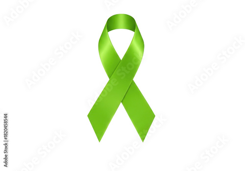 Wallpaper Mural A bright green awareness ribbon isolated on a transparent background, symbolizing support and hope for various causes Torontodigital.ca