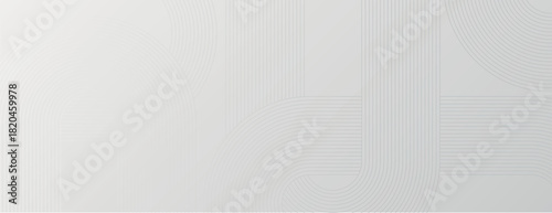 Minimalist white background with subtle geometric lines. The white background features a smooth texture with intricate patterns. Geometric pattern background vector. White background.