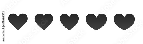 Heart vector collection featuring various heart shapes, minimal and modern designs for icons, patterns, UI elements, love themes, and digital creative projects.