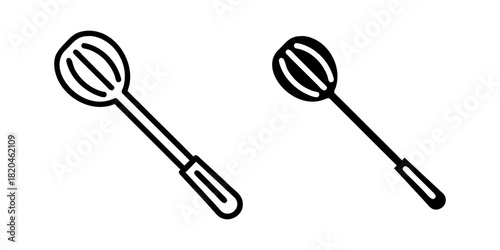 Coffee Brewing outline and pictogram Icon. Coffee Stirrer Icon for Café, Beverage, and Drink Accessory Design.