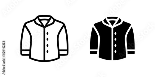 Jacket Icon for Fashion, Outerwear, Clothing, Winter, and Apparel Design