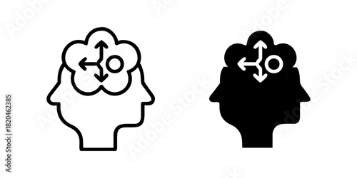 Mindfulness and focus icon set. Mental Clarity Icon for Focus, Mindfulness, Wellness, and Productivity