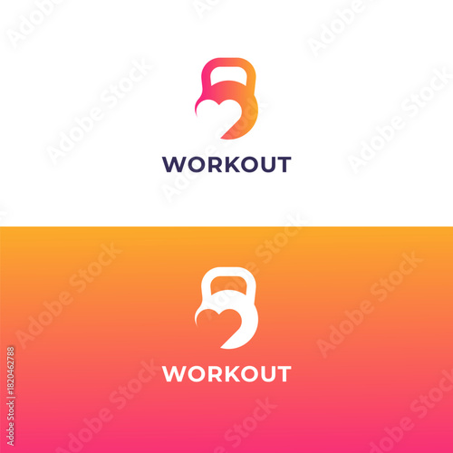 Kettlebell Gym Workout Icon Modern Gradient Design