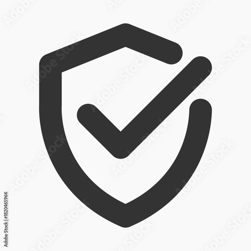 Security symbol with checkmark vector