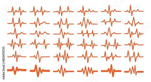 Heartbeat ekg vector illustration medical pulse rhythm waveform health