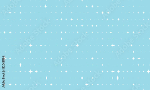 キラキラしたマークが所々に光る水色の背景