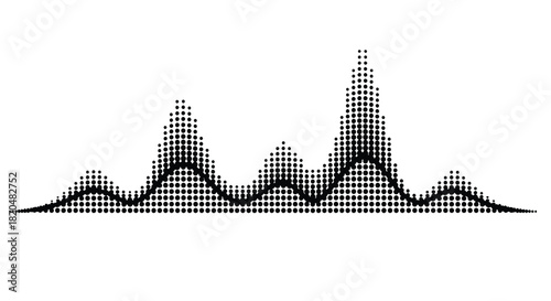 Waveform vector illustration audio sound music frequency equalizer design