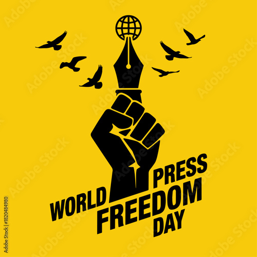 Defending Journalism Concept Vector Art for May 3rd