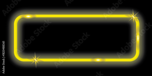 Abstract yellow vector design with glowing blue and green lines for a web banner or glossy button icon