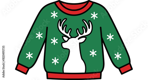 Get cozy this season with this adorable reindeer Christmas sweater