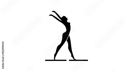 a figure of a naked woman, a symbol of a women's fitness club