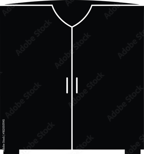Wardrobe closet furniture storage cabinet bedroom organization icon vector eps silhouette