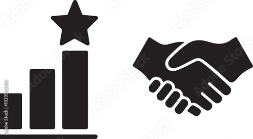 Performance award icon in bold vector style, perfect for achievement, success, recognition, and excellence themes.