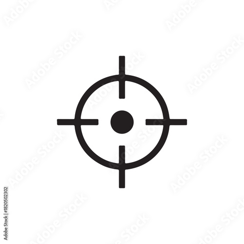 Target or crosshair for aiming and pinpointing minimal solid icon
